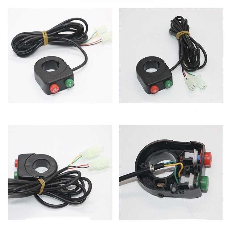 Headlamp horn 2-in-1 switch small 2-in-1 switch dual-function combined switch 2-in-1 switch accessories for electric vehicles