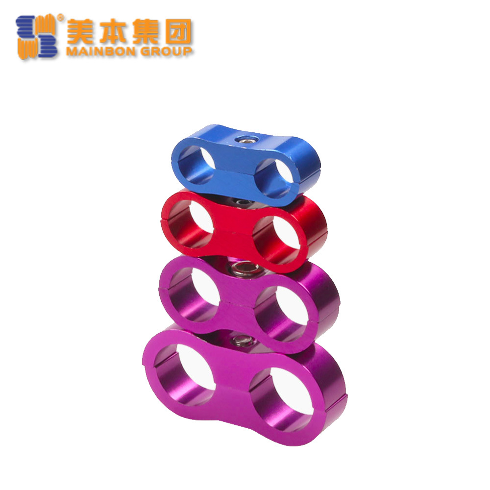 Fit For Universal Two Hole Clamp AN4 AN6 AN8 AN10 AN12 Clamp Aluminum Alloy Car Oil Pipe Clamp Multicolor