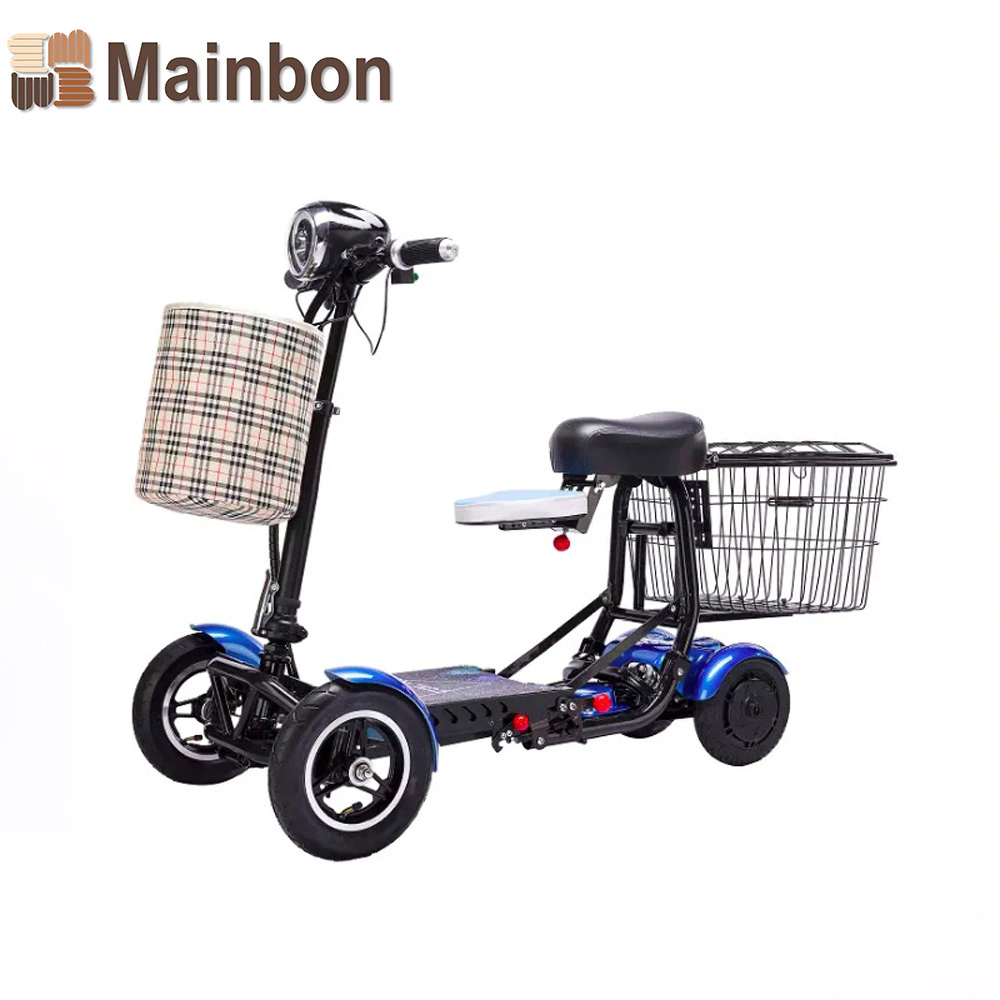 New Electric Tricycle  for Disabled Adult 4 Wheel Double Seat Foldable