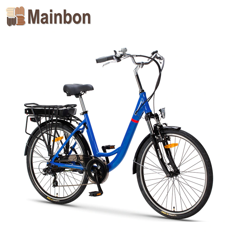 Best Electric Bicycle Lady Electric Bike 26 Inch with Rack Battery